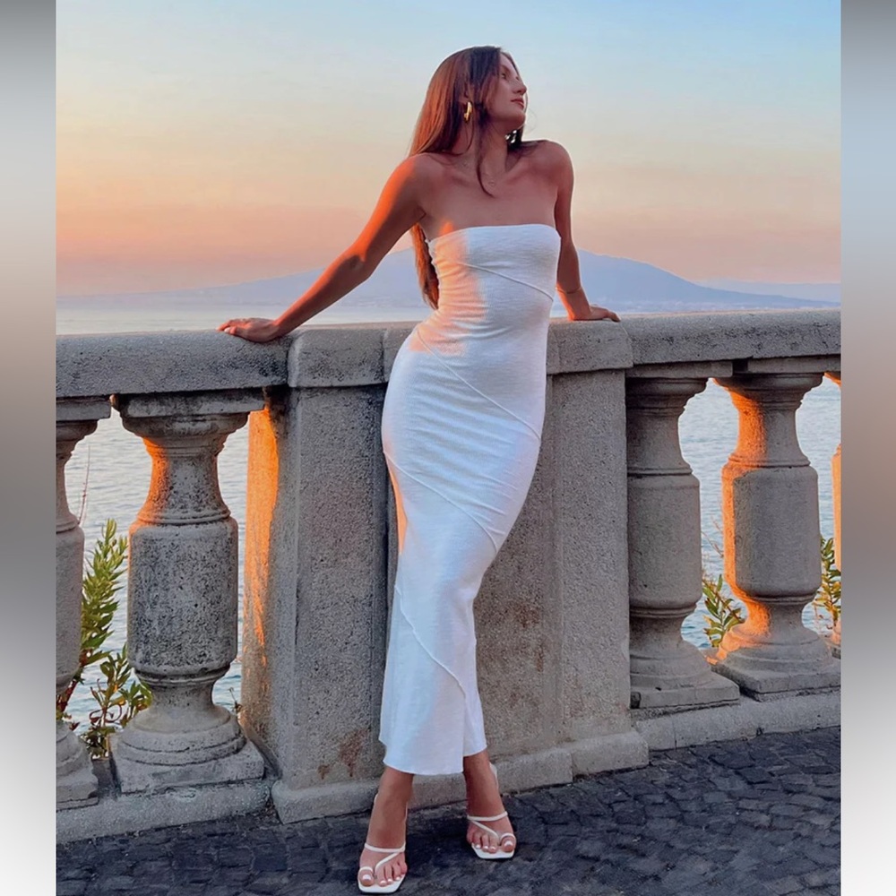 Princess Polly OSCAR MIDI DRESS White